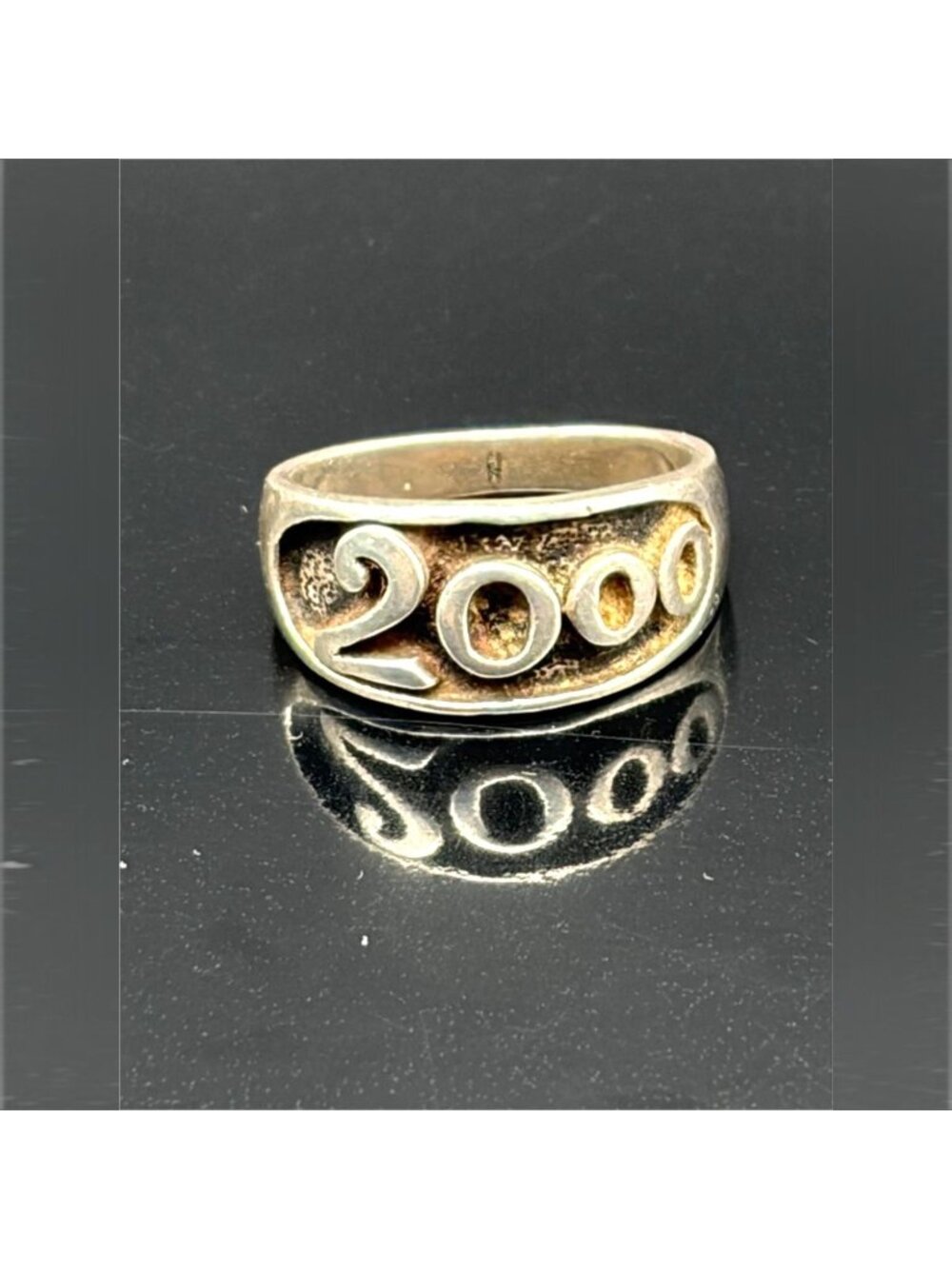 Sterling Silver 2000 Millennium Band Ring Size 9
